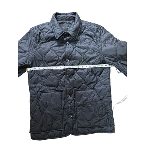 BANANA REPUBLIC Quilted Button-Up Jacket Black Size M - Picture 5 of 8